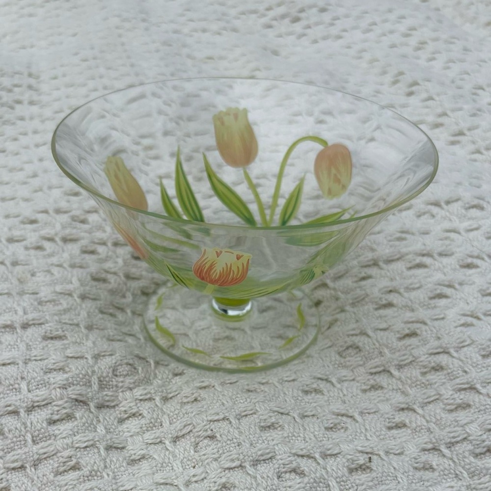 Floral Glass Bowl